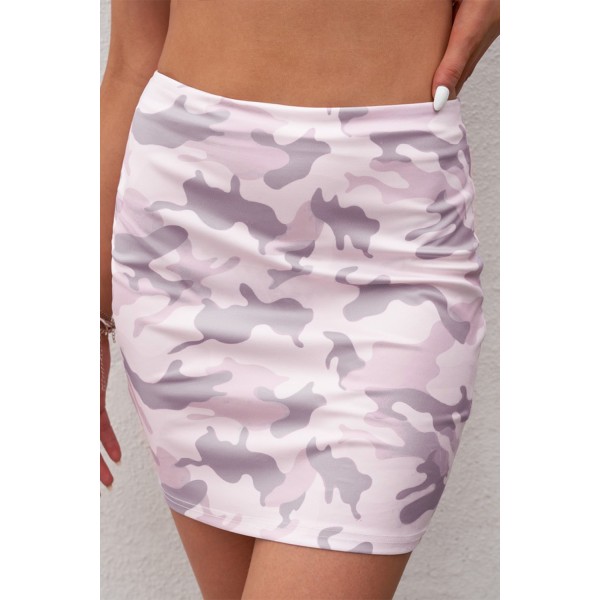 Camo Print Mini Skirt