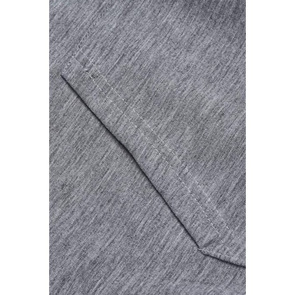 Gray Long Sleeve Pullover Men Hoodie